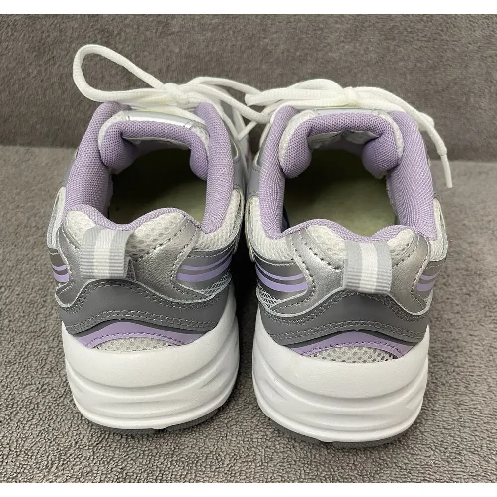 Avia Women's 5000 Memory Foam Sneakers, Silver, white, Purple Size 11